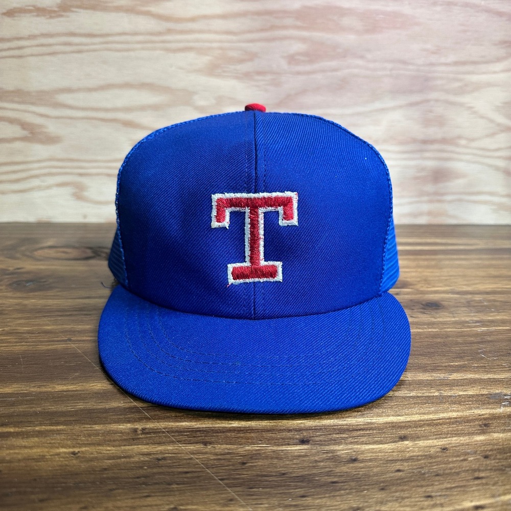 Vintage Texas Rangers Trucker Hat Mens Blue Snapback MLB Annco Made in USA